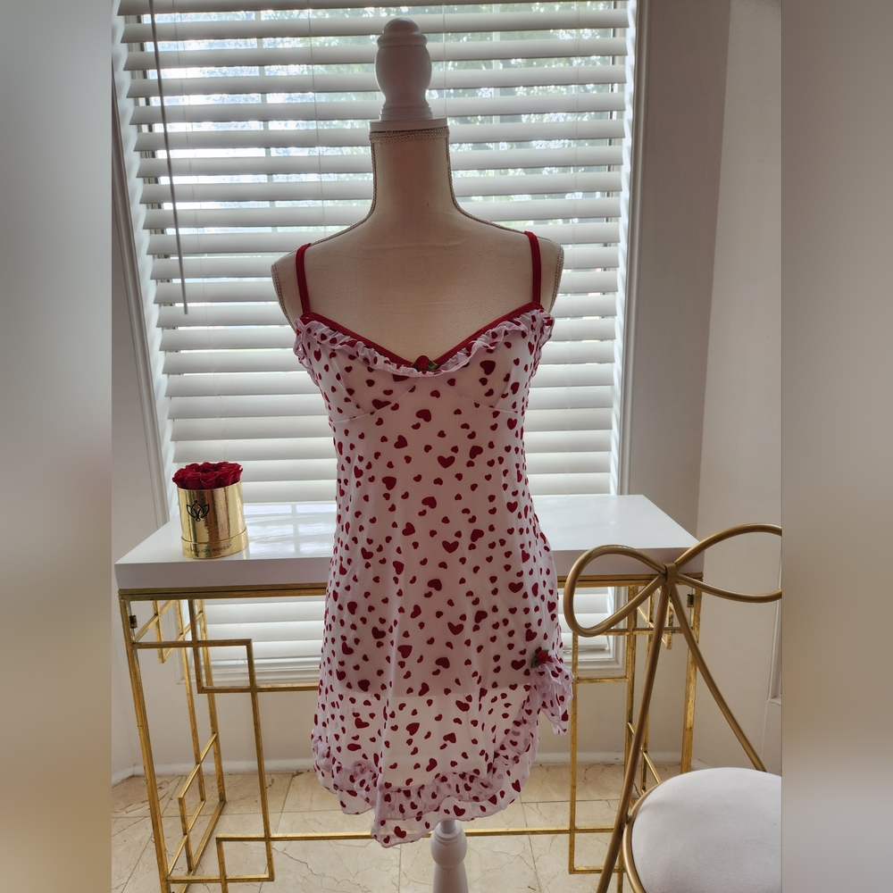 MINI SLIP DRESS HEARTS